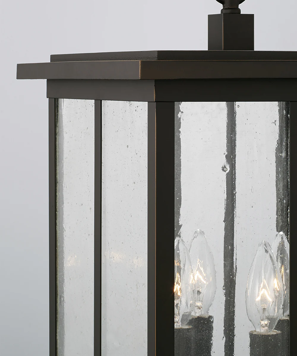 Barrett 4-Light Outdoor Hanging-Lantern Rain or Shine - Oiled Bronze - Image 3