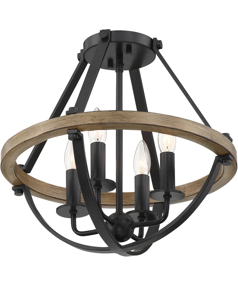 Bartlett 4-light Semi Flush Mount Earth Black - Image 4