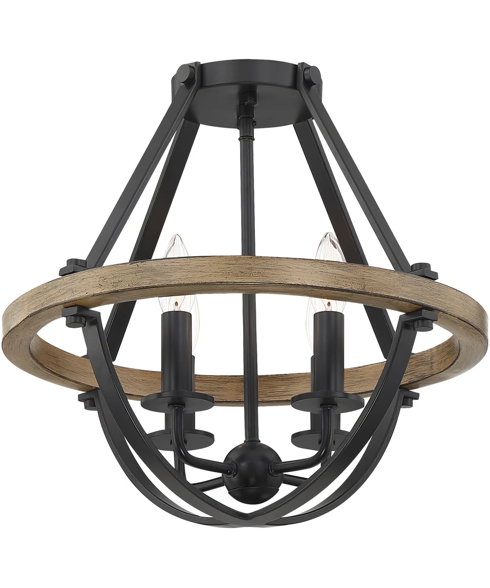 Bartlett 4-light Semi Flush Mount Earth Black - Image 5
