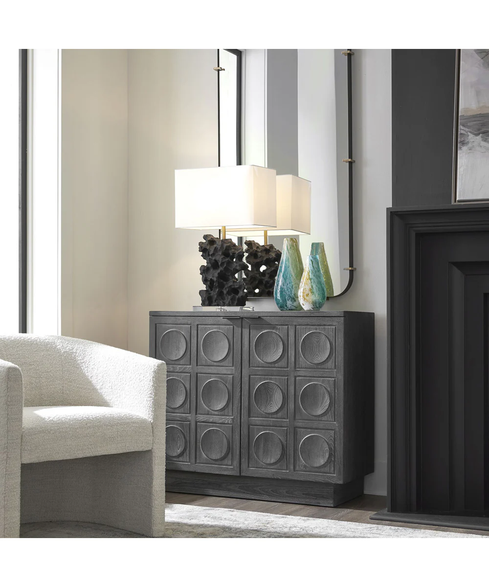 Basalt Black Stone Table Lamp - Image 8