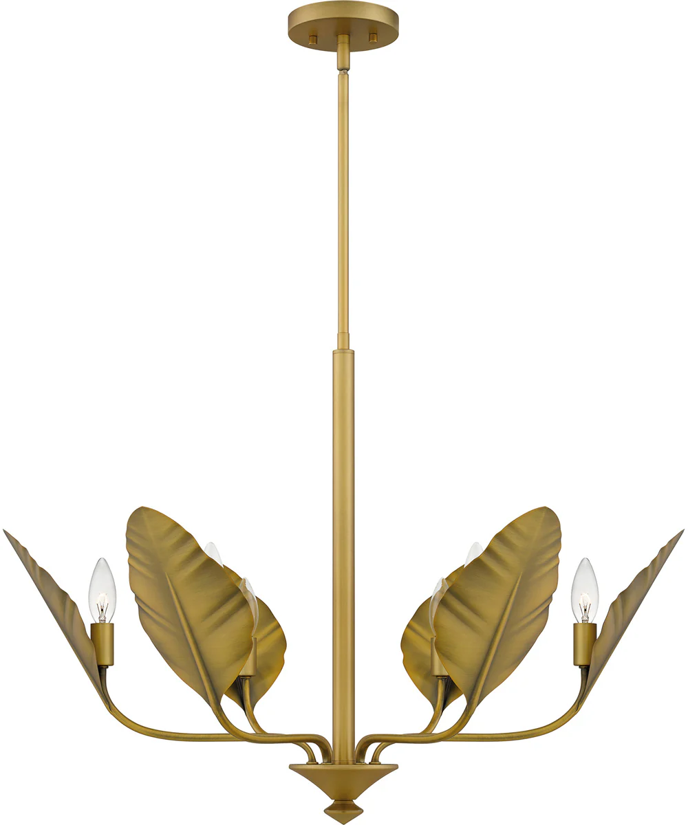 Bayley 6-light Chandelier Aged Brass - Image 3