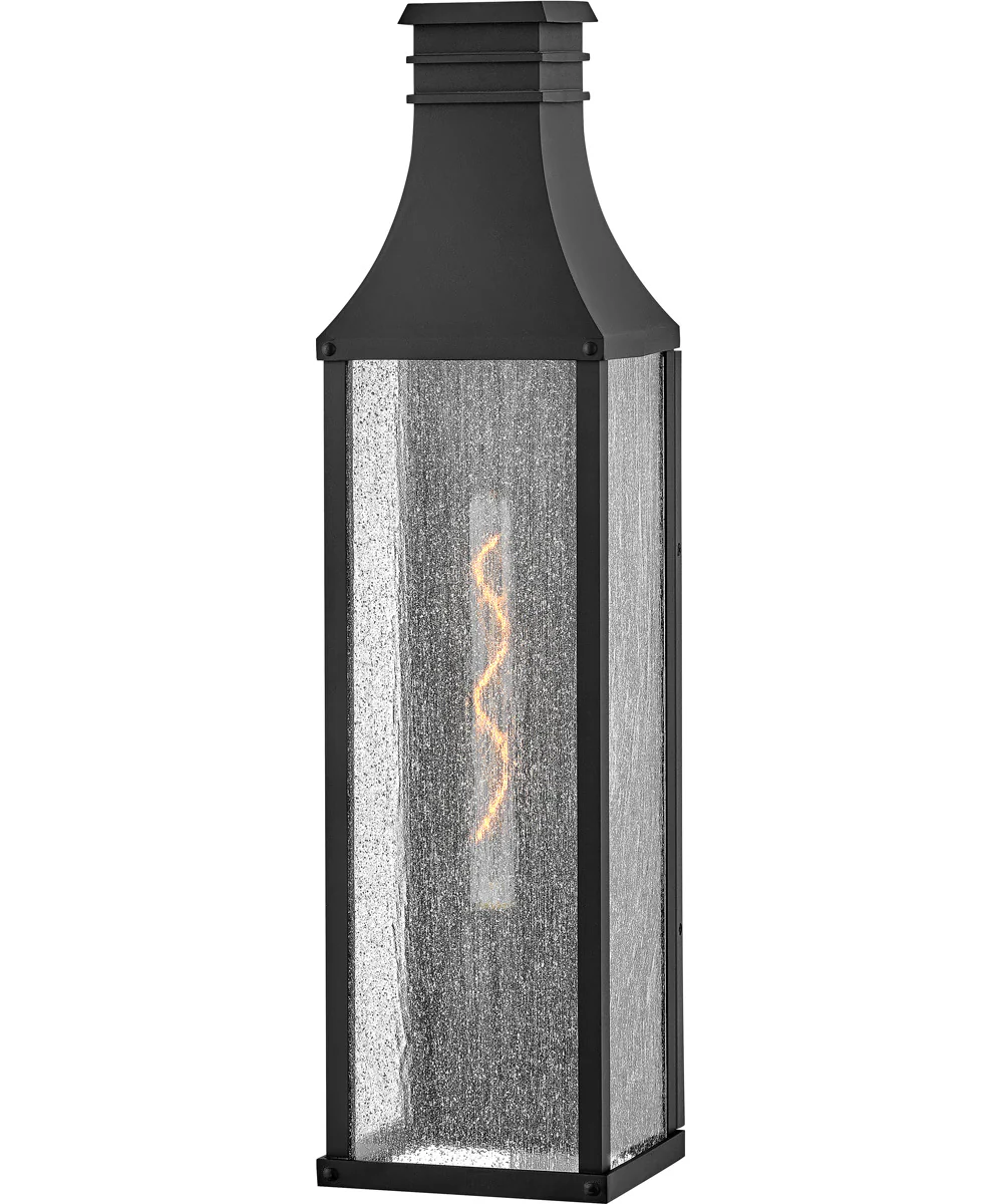 Beacon Hill 1-Light LED Tall Wall Mount Lantern in Museum Black