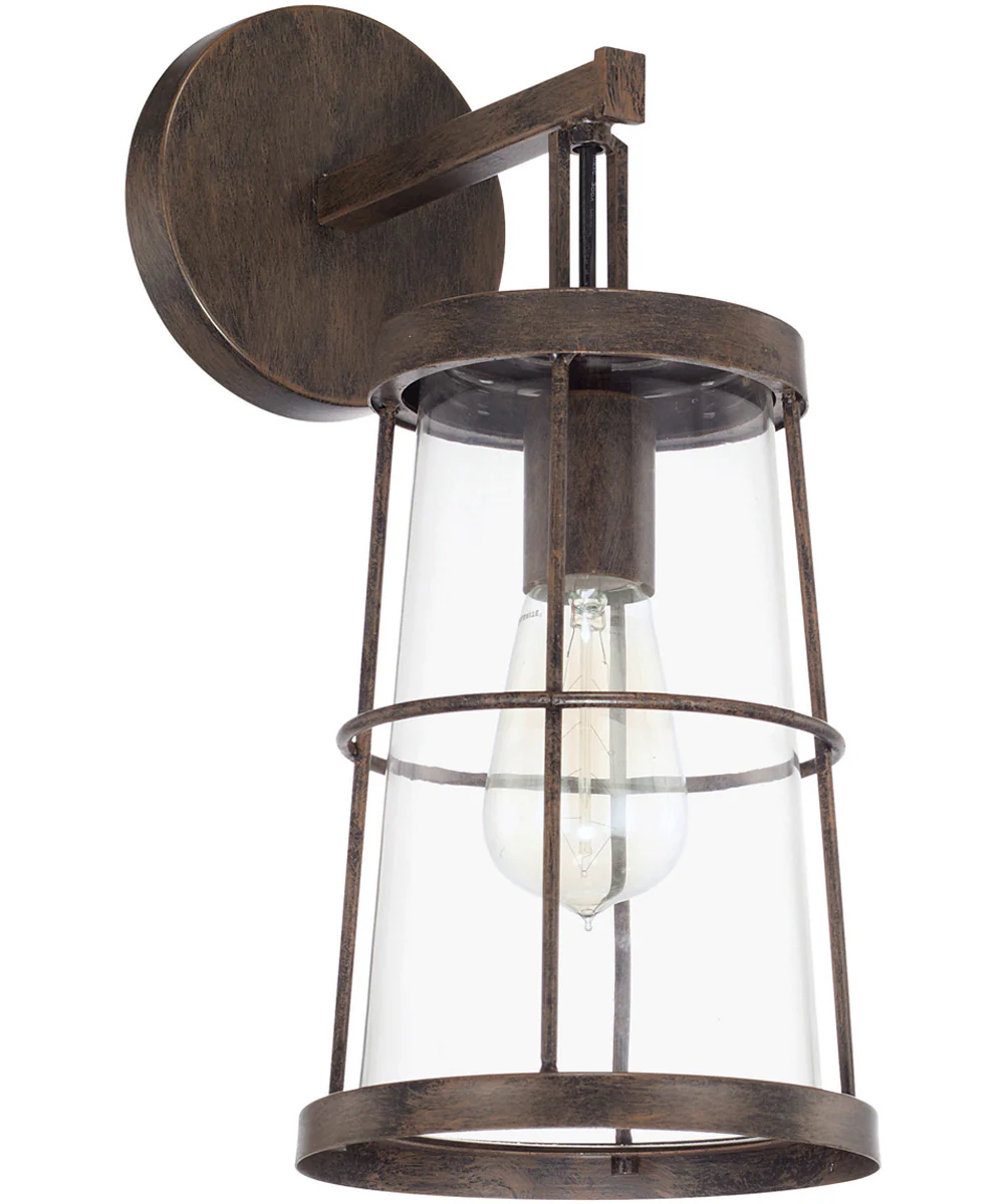 Beaufort 1-Light Sconce In Nordic Grey With Clear Glass