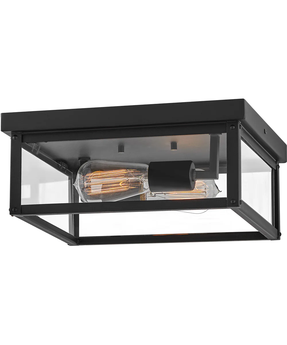 Beckham 2-Light Medium Flush Mount in Black