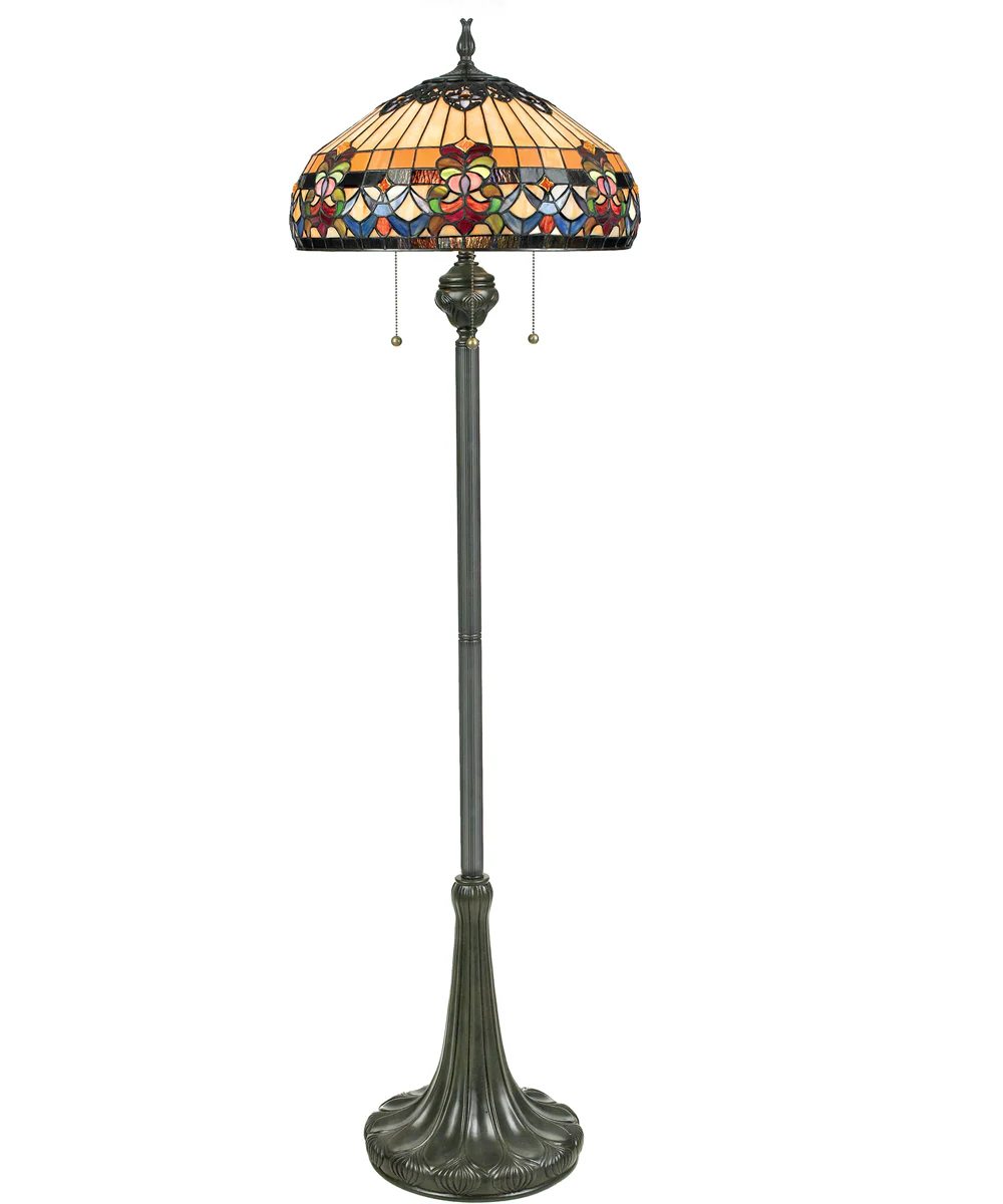 Belle Fleur Medium 3-light Floor Lamp Vintage Bronze - Image 2