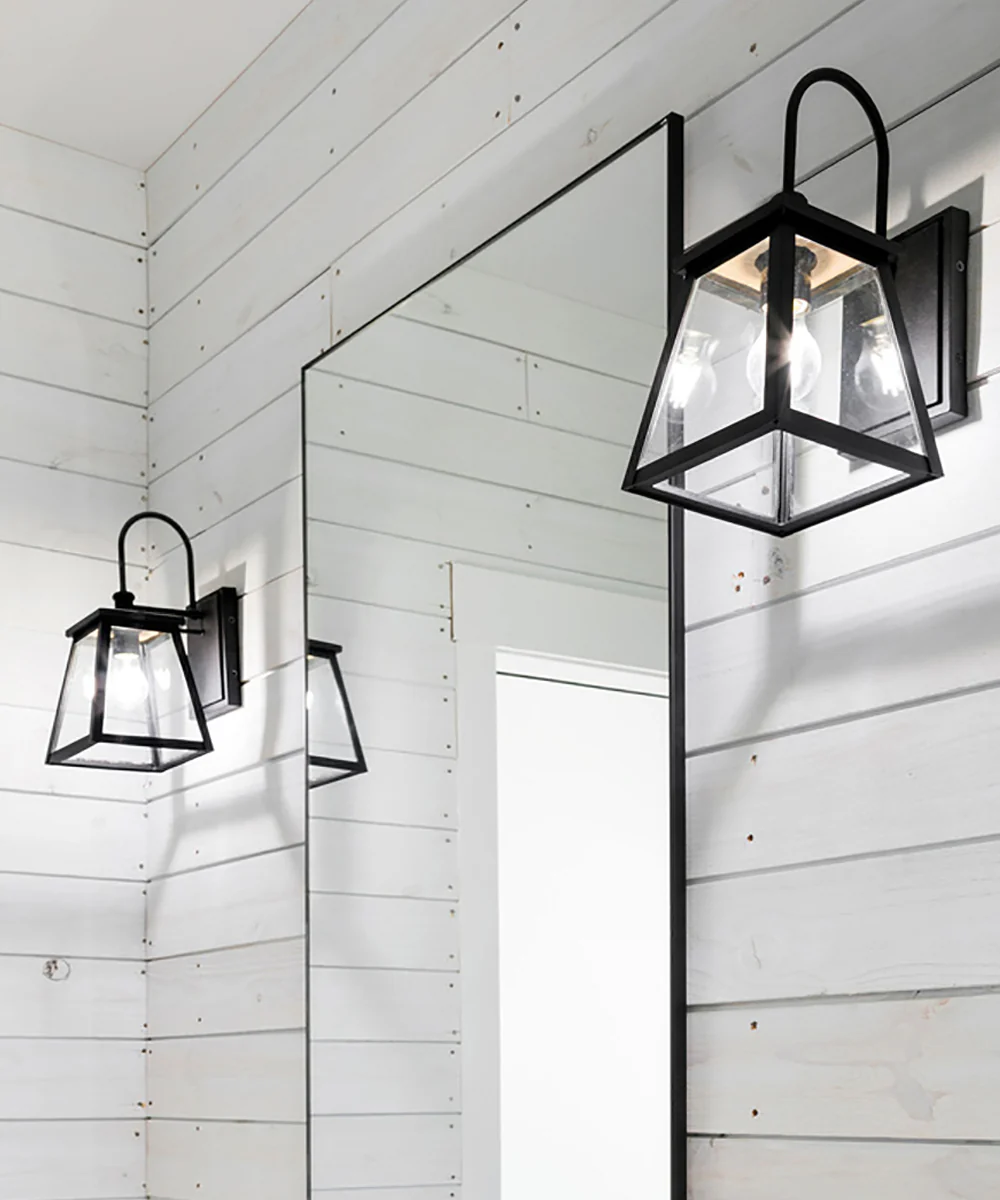 Belmore 1-Light Outdoor Wall Mount Rain or Shine - Black with Clear Glass - Image 3