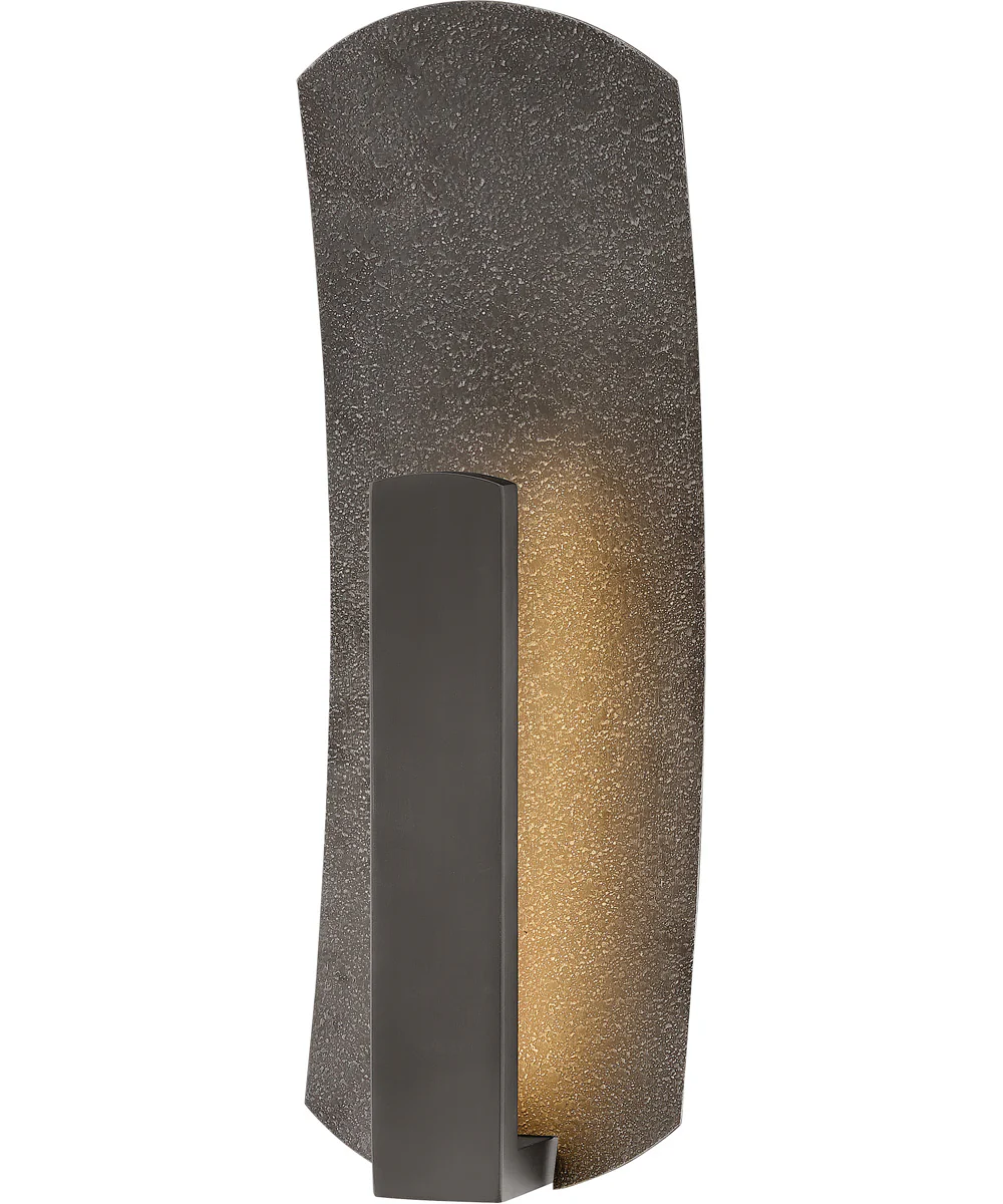 Bend LED-Light Large Outdoor Wall Mount Lantern in Bronze