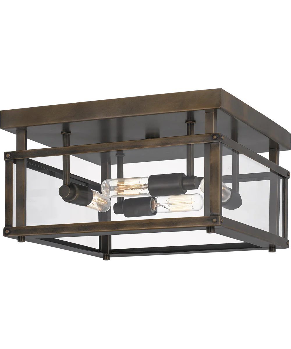 Benson 4-light Flush Mount Statuary Bronze - Image 2