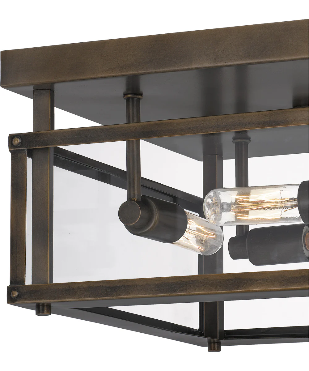 Benson 4-light Flush Mount Statuary Bronze - Image 6