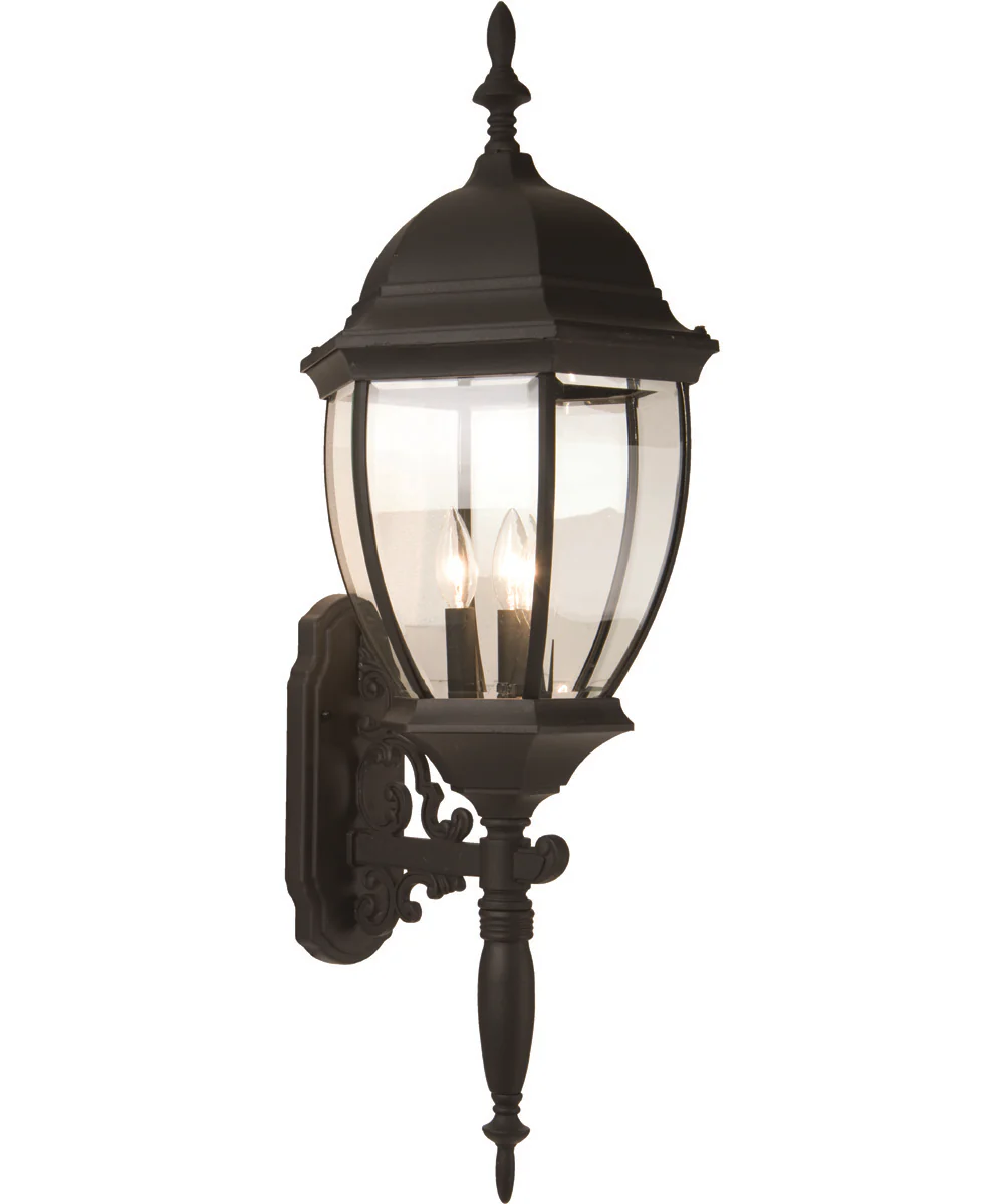 Bent Glass Cast 3-Light Wall Mount Matte Black - Image 2