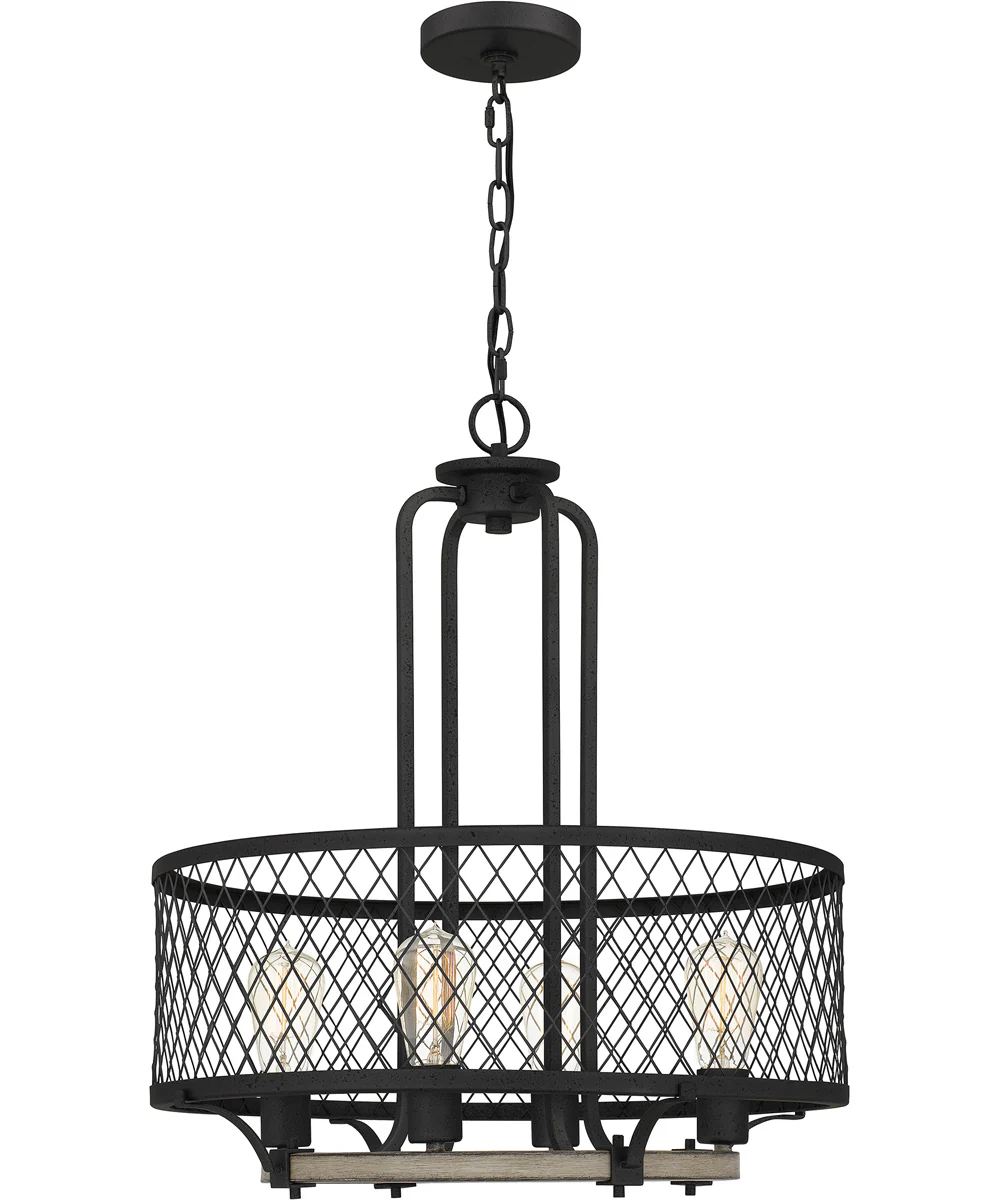 Benton 4-light Pendant Distressed Iron - Image 2