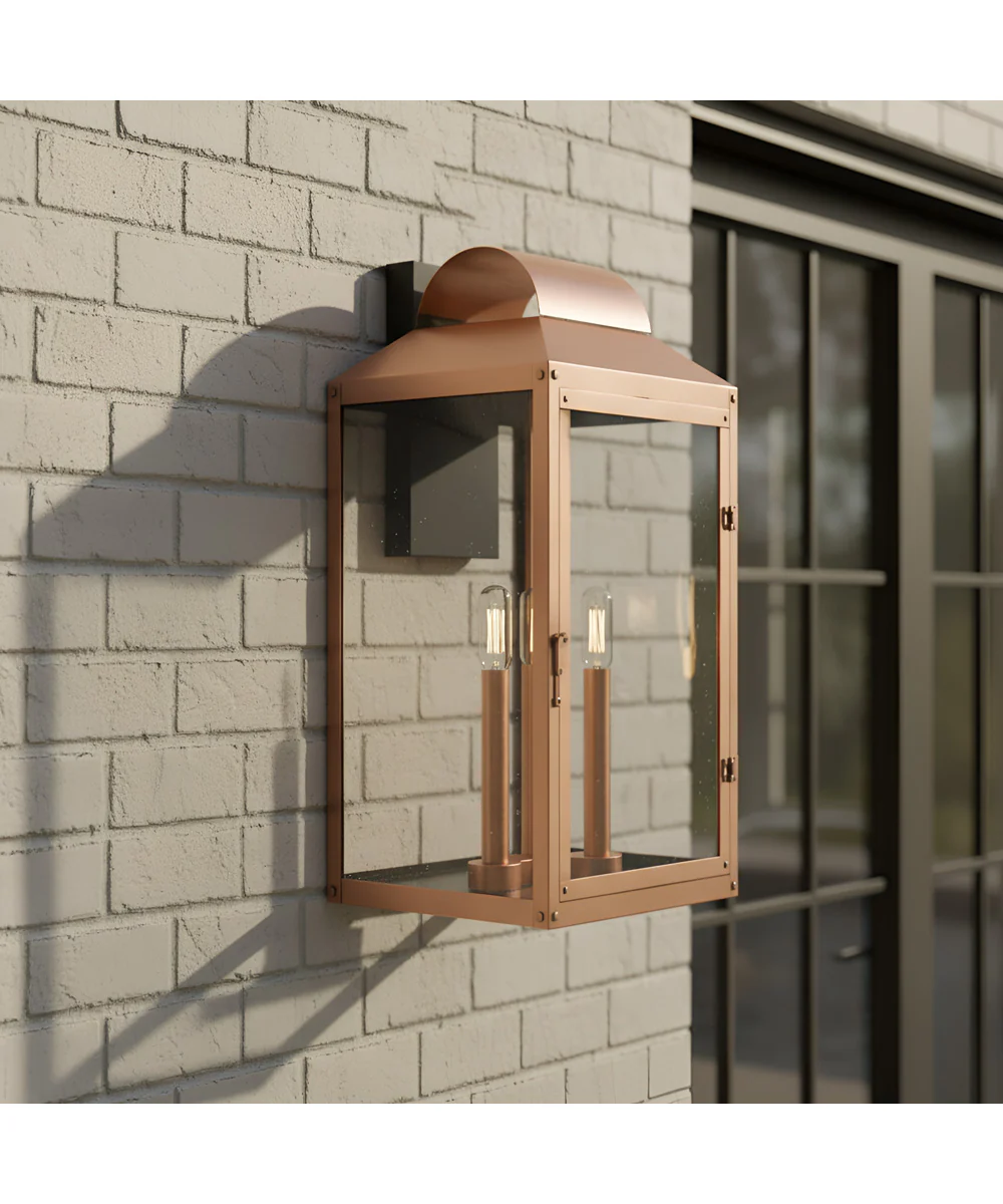 Beryn 3-light Outdoor Wall Light Aged Copper - Image 2