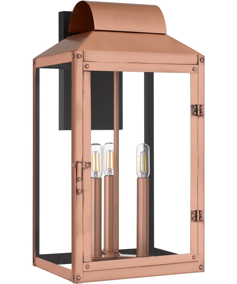 Beryn 3-light Outdoor Wall Light Aged Copper - Image 5