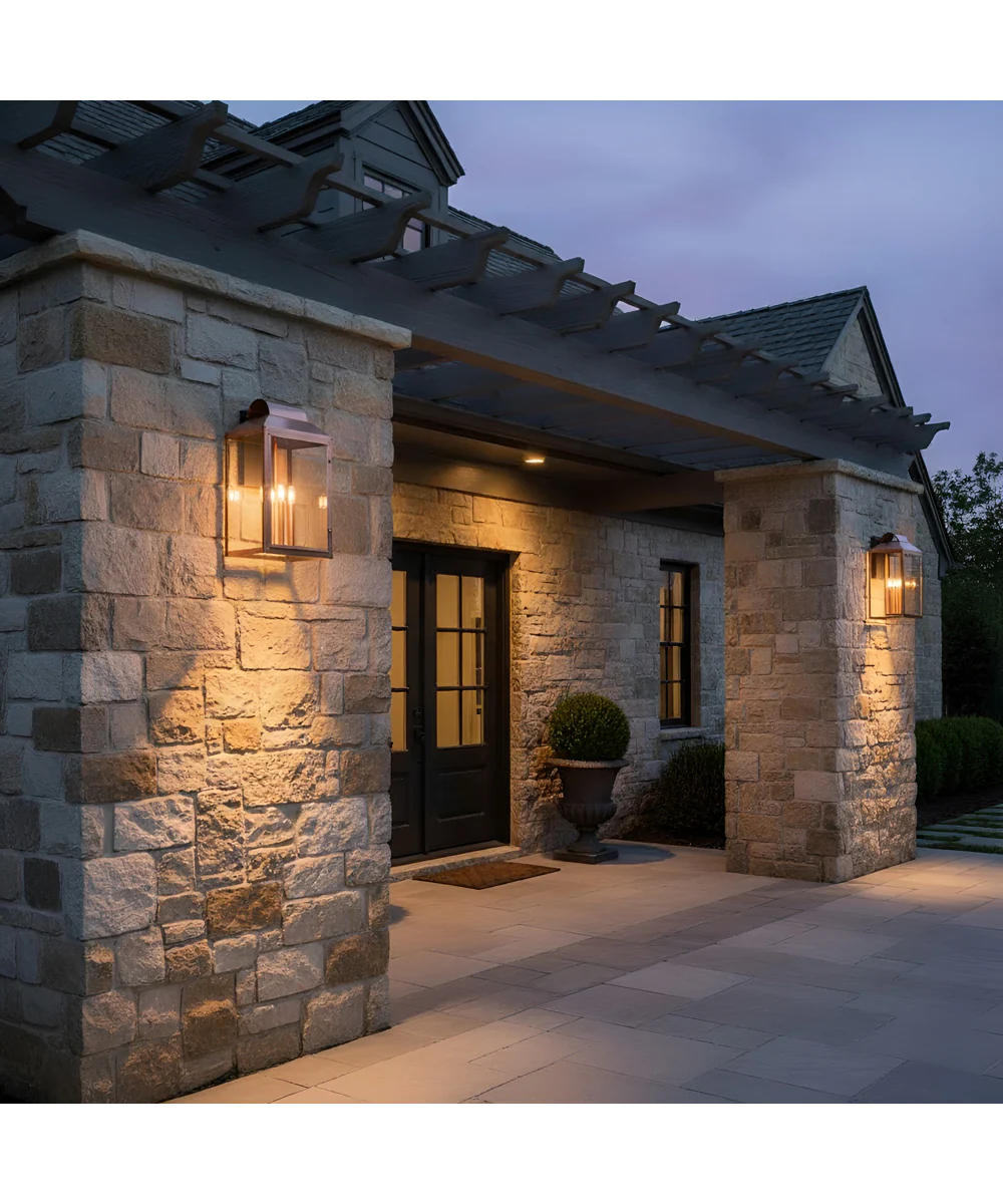 Beryn 4-light Outdoor Wall Light Aged Copper - Image 3