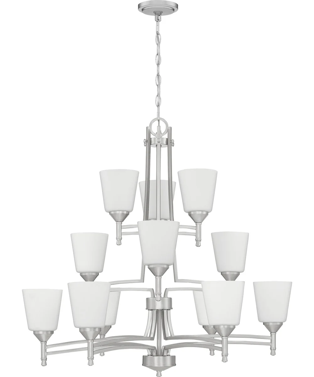 Billingsley 12-light Chandelier Brushed Nickel - Image 3