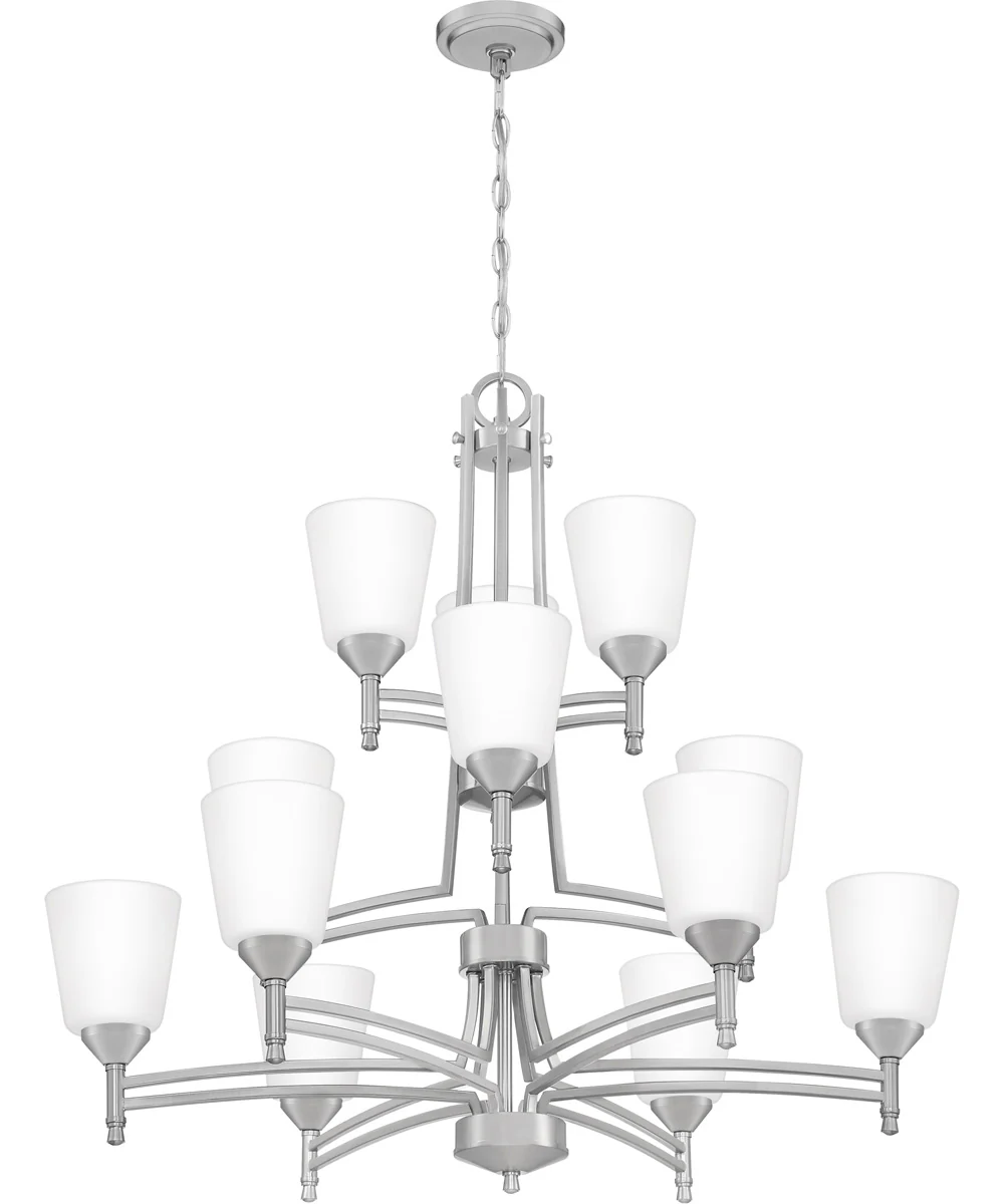 Billingsley 12-light Chandelier Brushed Nickel - Image 4