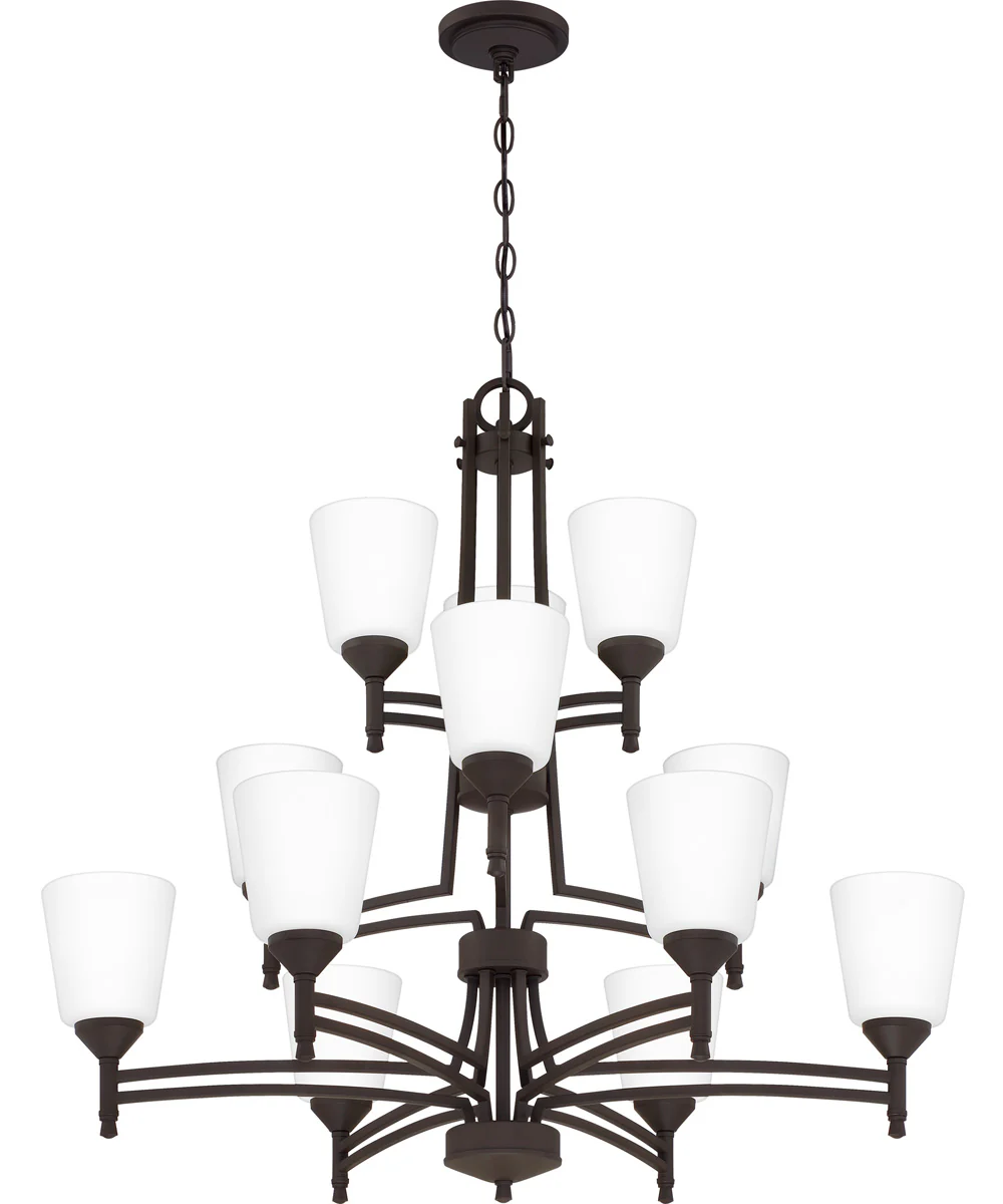 Billingsley 12-light Chandelier Old Bronze - Image 4