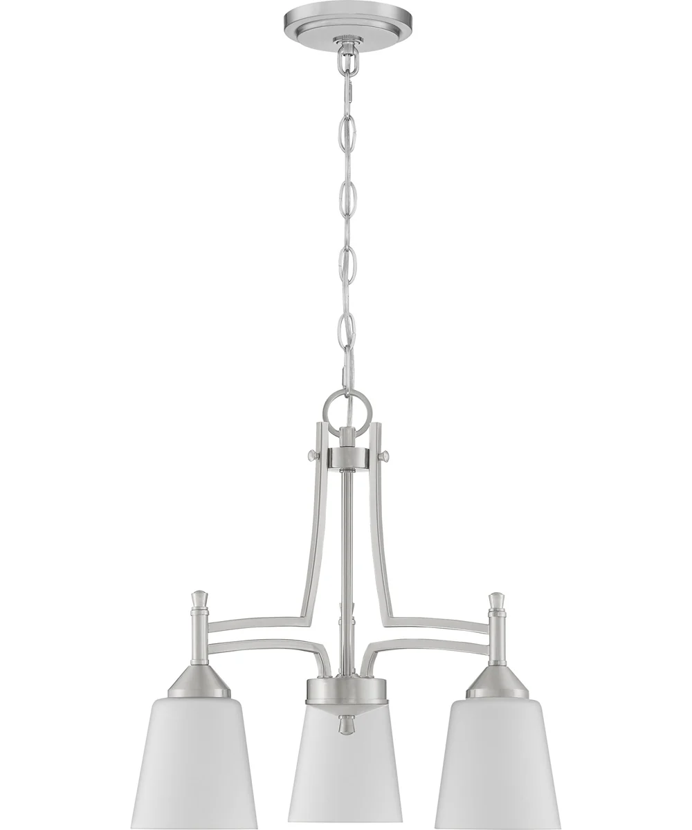 Billingsley 3-light Chandelier Brushed Nickel - Image 3