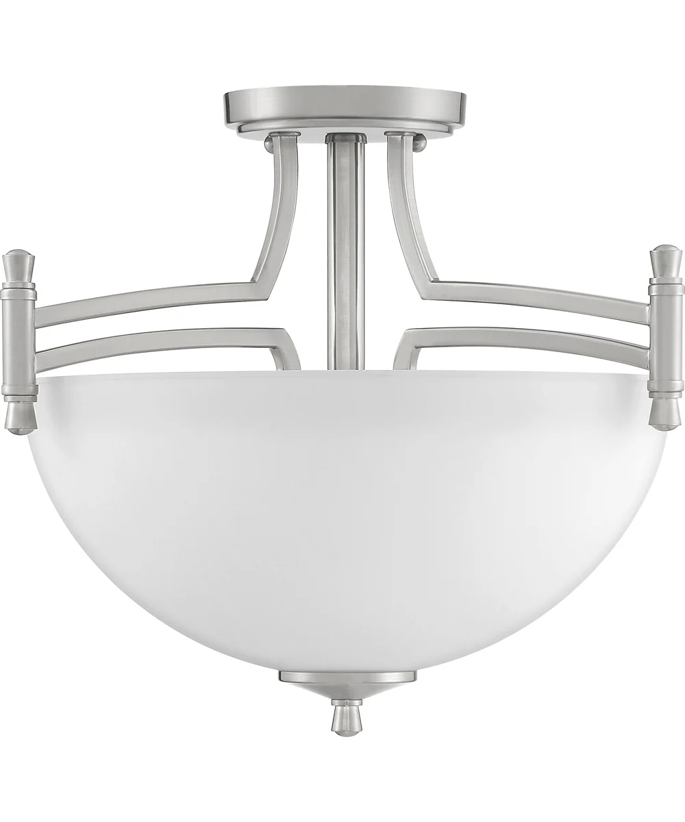Billingsley Medium 2-light Semi Flush Mount Brushed Nickel - Image 3