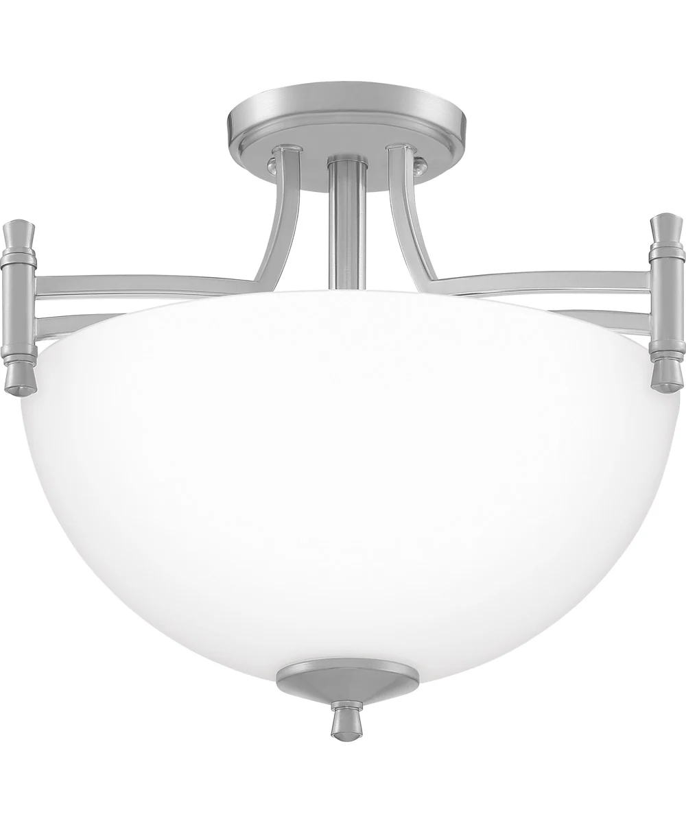 Billingsley Medium 2-light Semi Flush Mount Brushed Nickel - Image 4