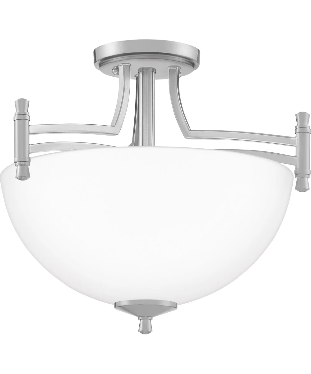 Billingsley Medium 2-light Semi Flush Mount Brushed Nickel - Image 5