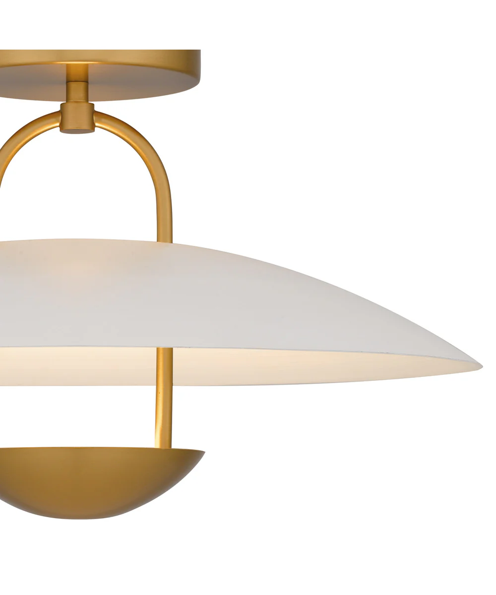 Bingham Large Semi Flush Mount Brushed Gold - Image 5