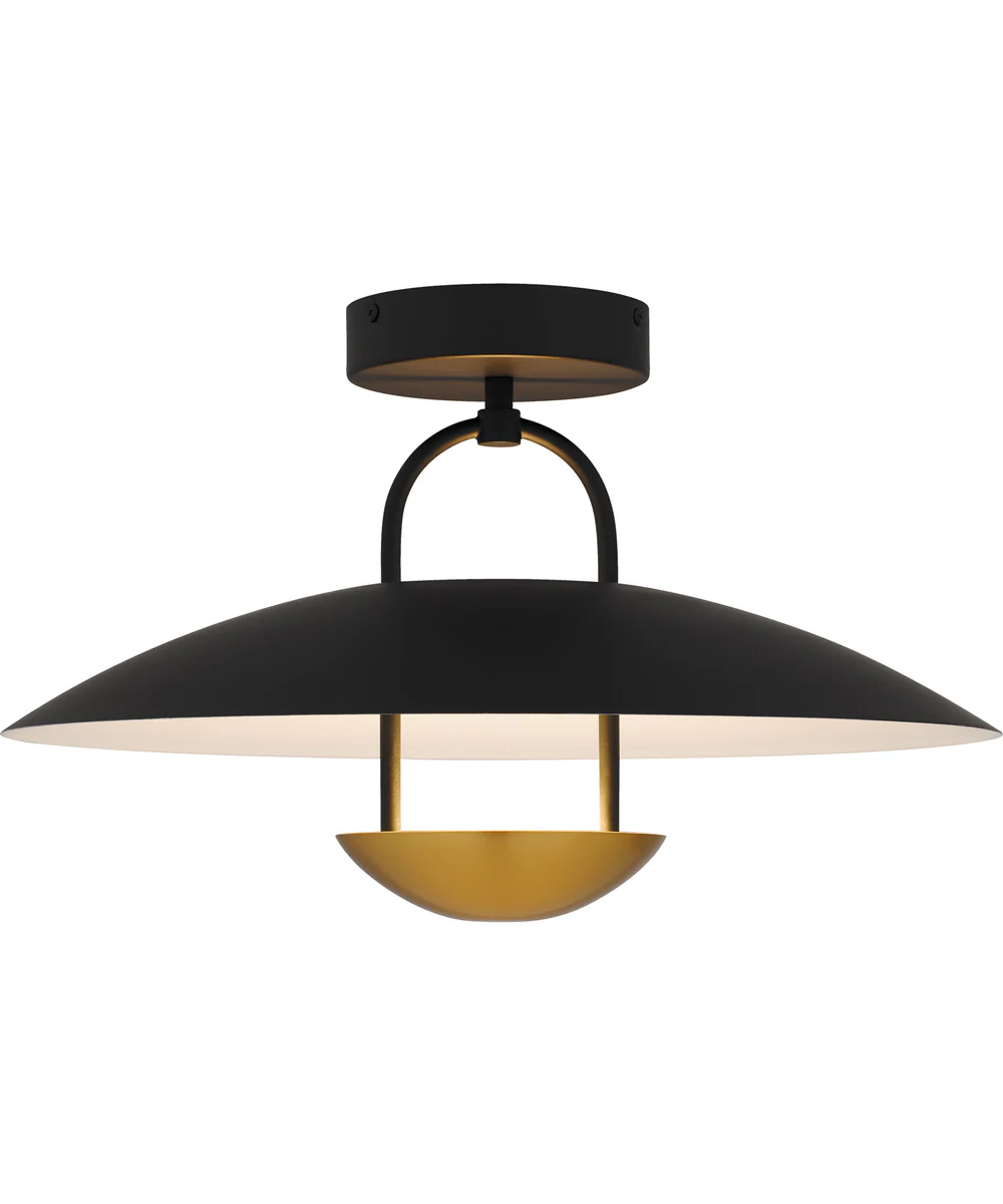 Bingham Large Semi Flush Mount Matte Black