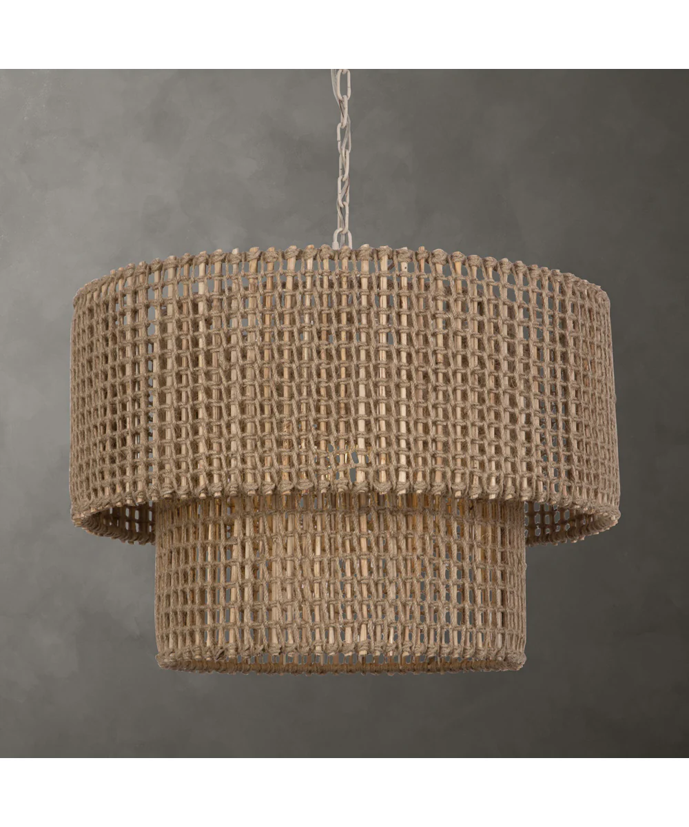 Biswas Woven Jute 1 Light Pendant - Image 2