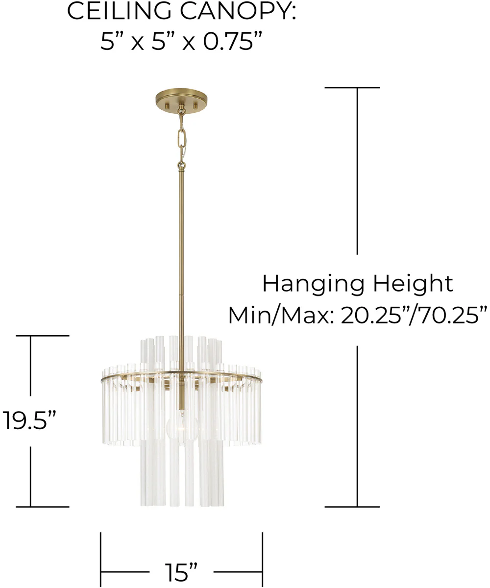 Blair 1-Light Pendant Aged Brass - Image 5