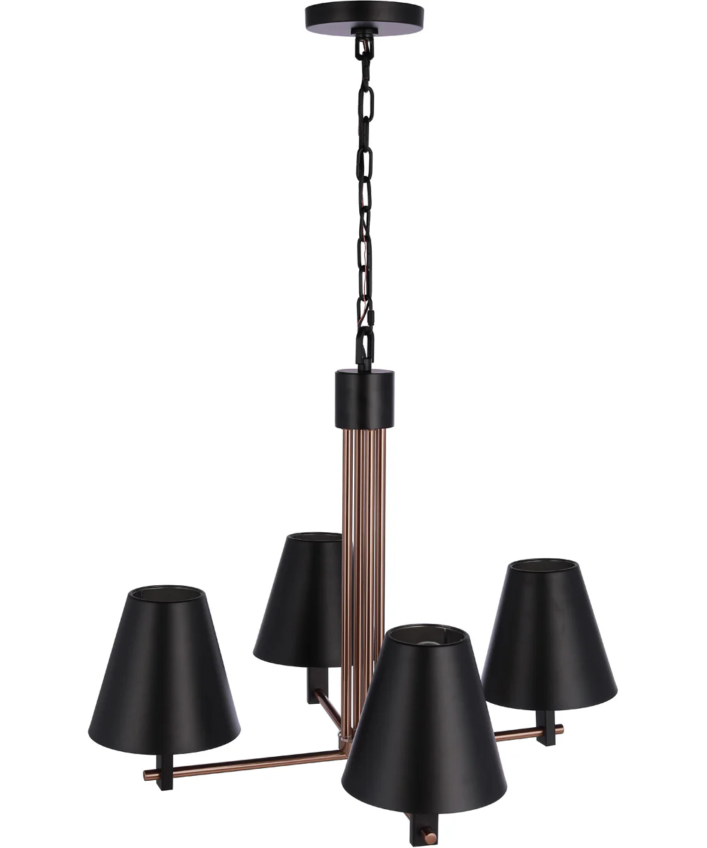 Blake 4-Light Lighting Flat Black/Satin Brass - Image 3