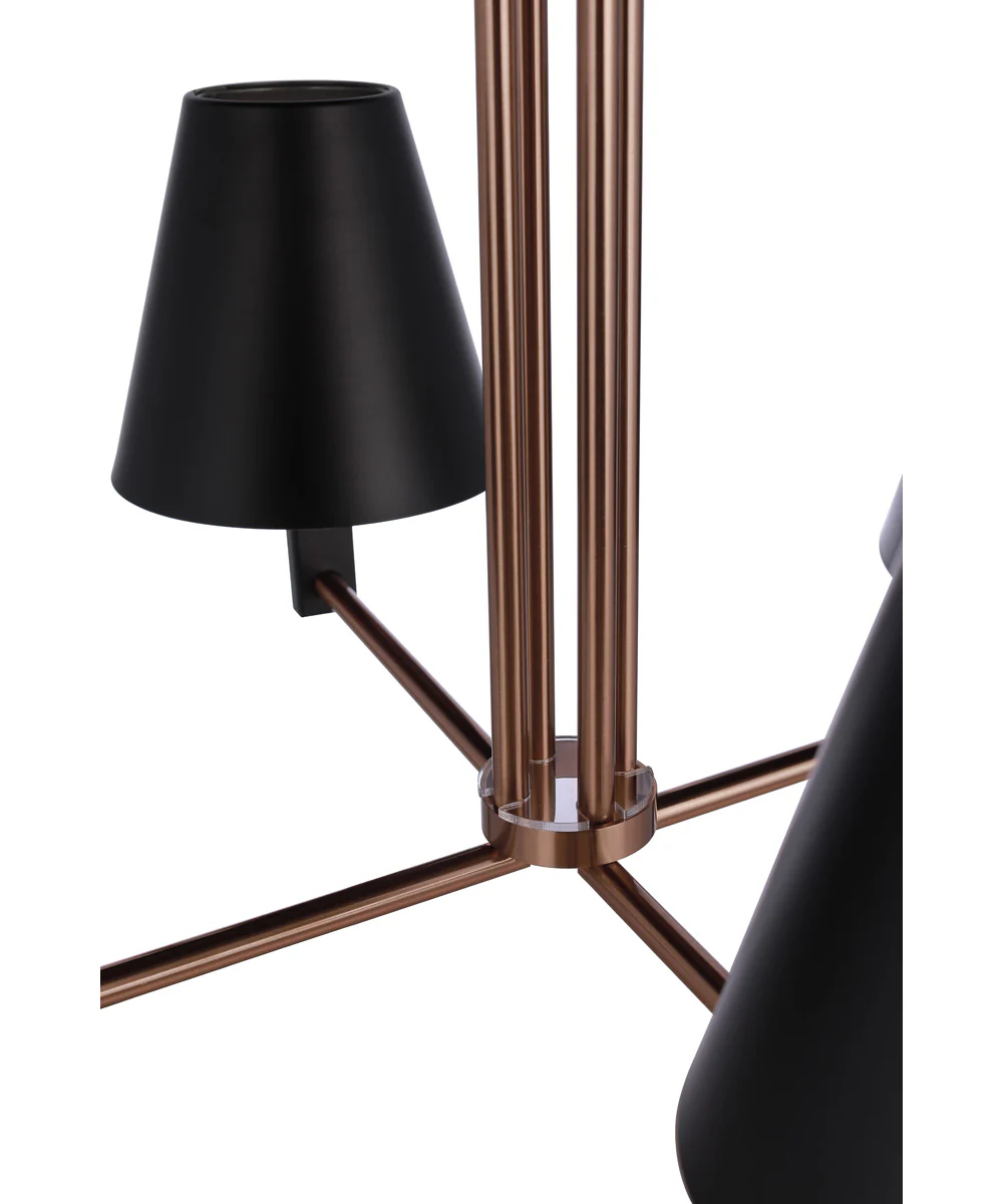 Blake 4-Light Lighting Flat Black/Satin Brass - Image 5