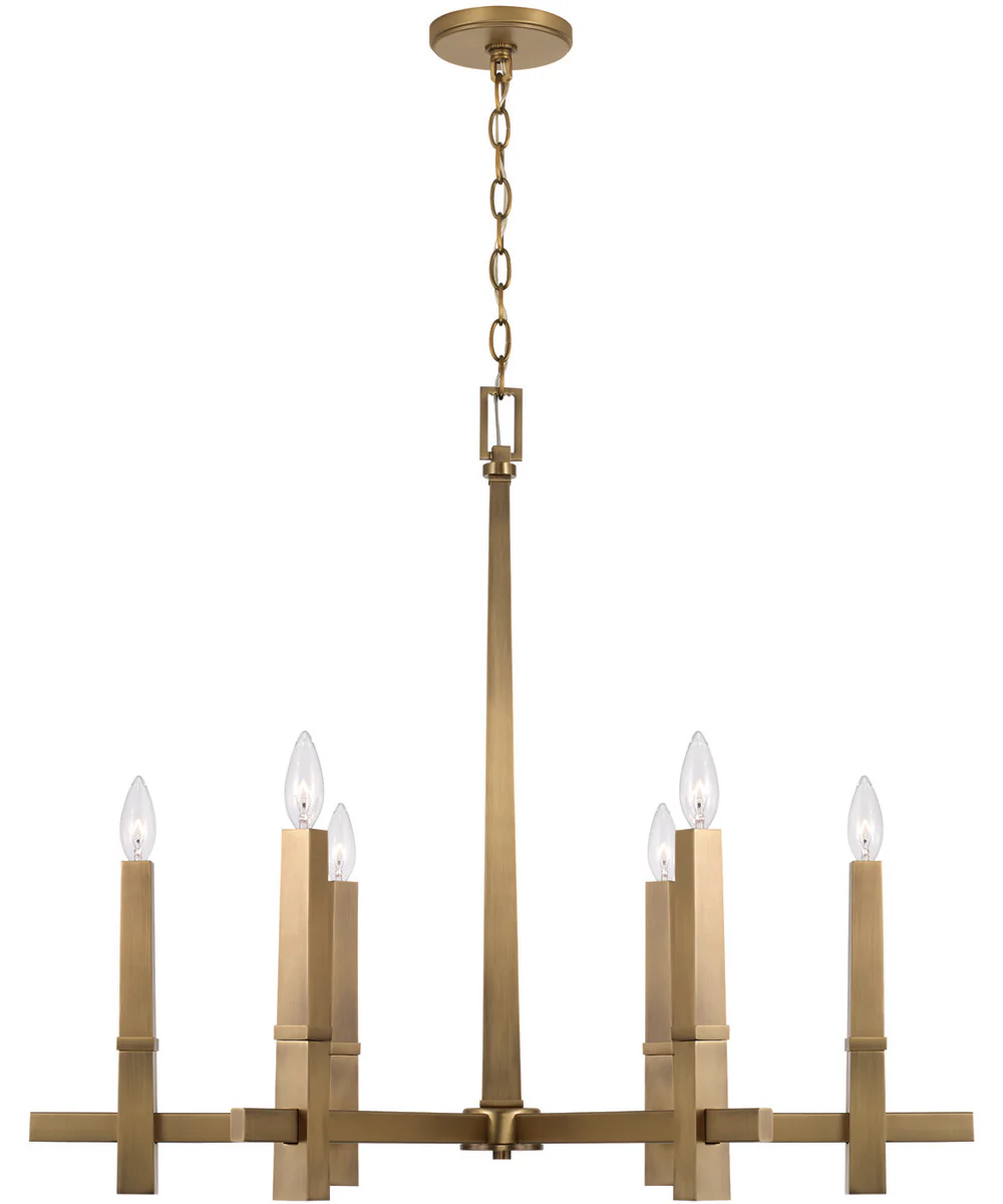 Blake 6-Light Chandelier Aged Brass