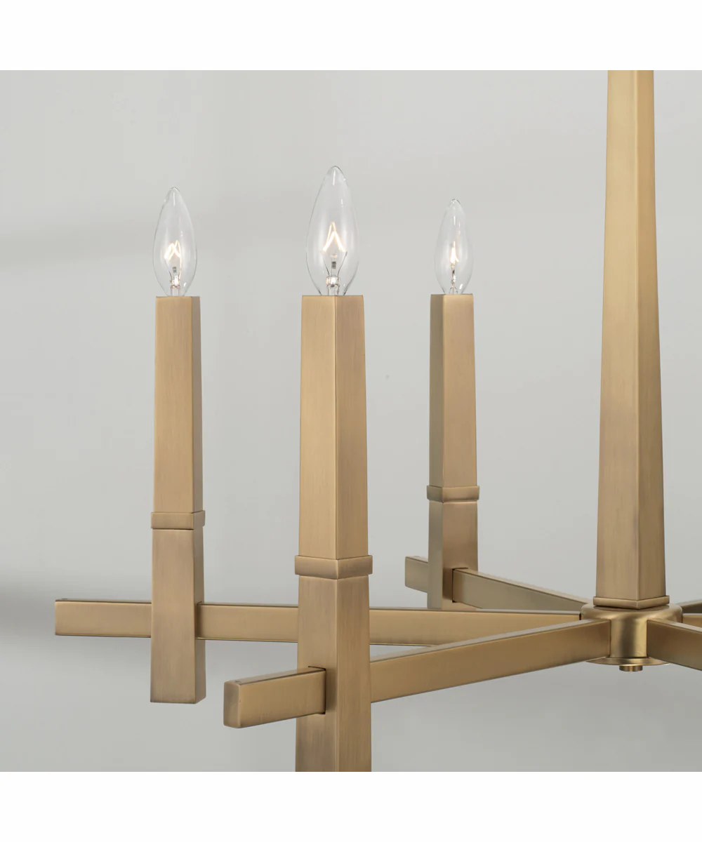 Blake 6-Light Chandelier Aged Brass - Image 3