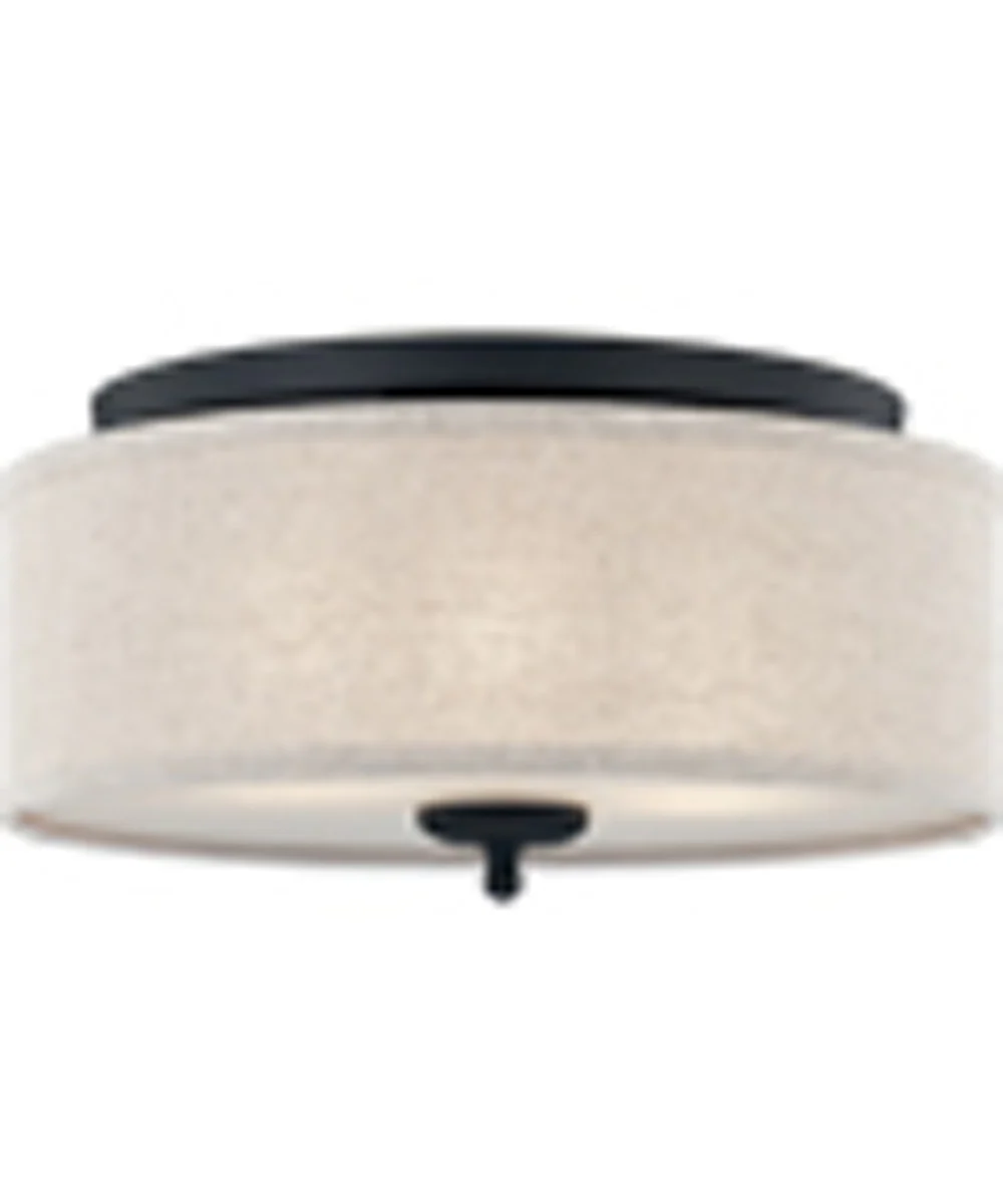 Blanche 3-light Flush Mount Matte Black - Image 2