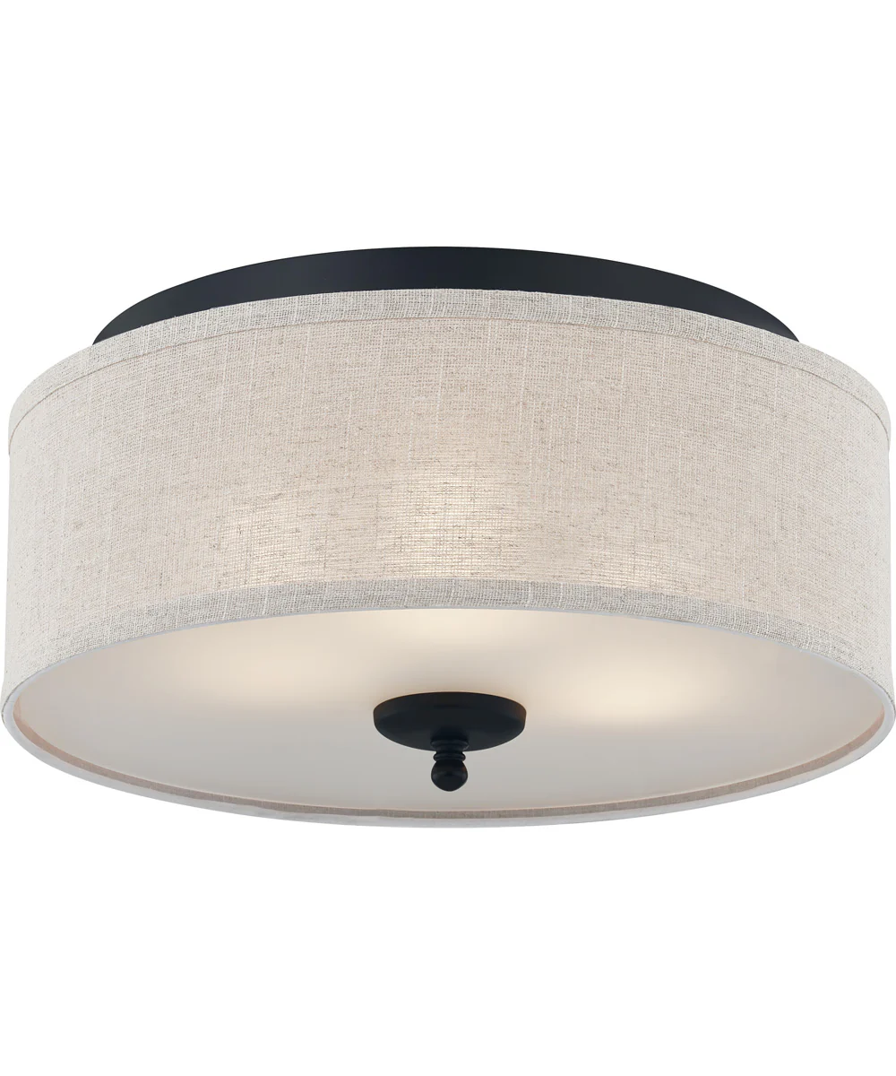 Blanche 3-light Flush Mount Matte Black - Image 4