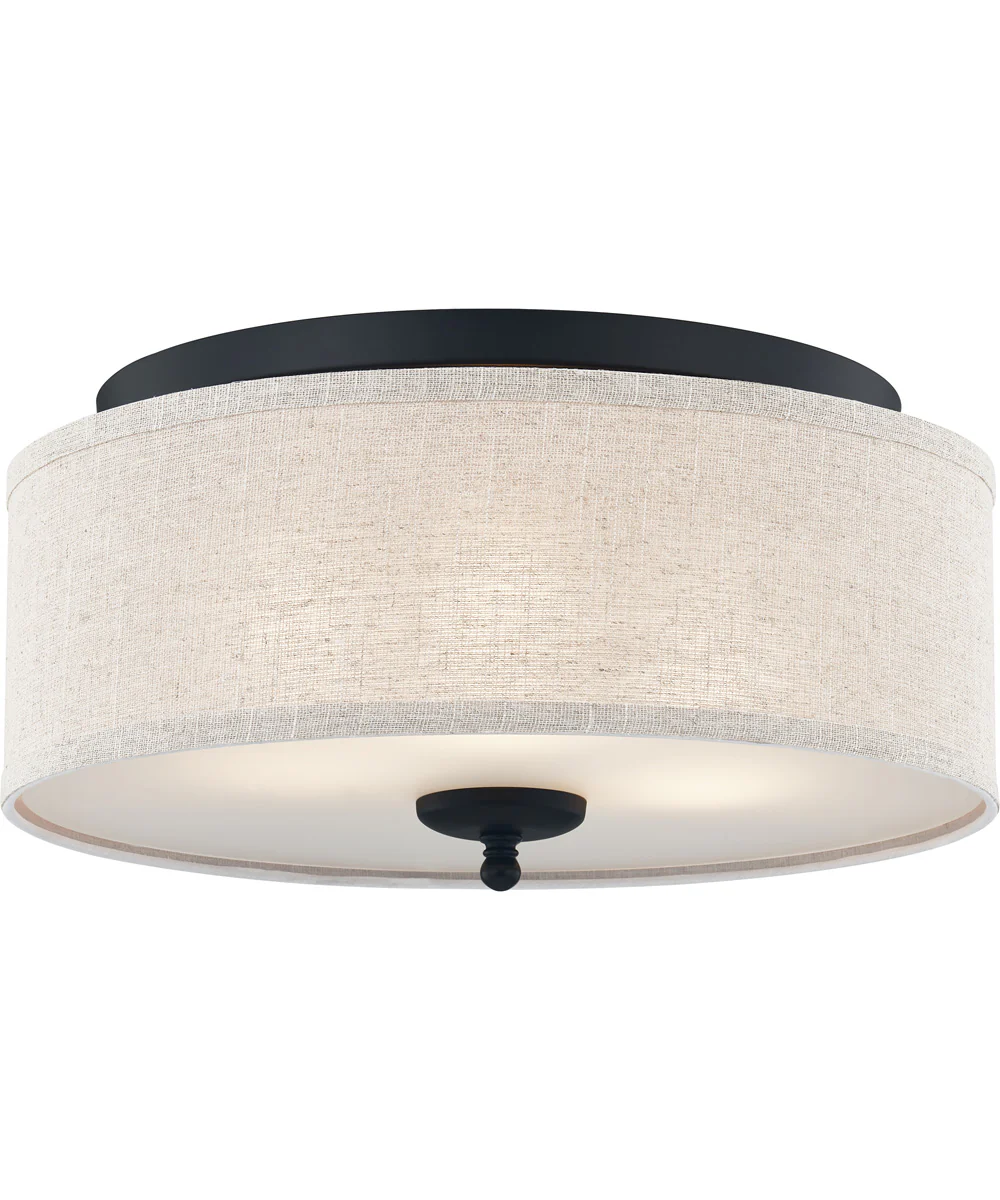 Blanche 3-light Flush Mount Matte Black - Image 5