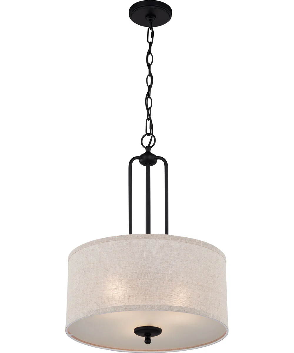 Blanche 3-light Pendant Matte Black - Image 5