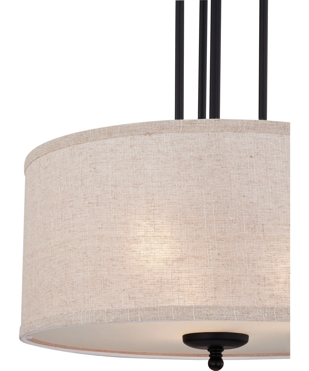 Blanche 3-light Pendant Matte Black - Image 6