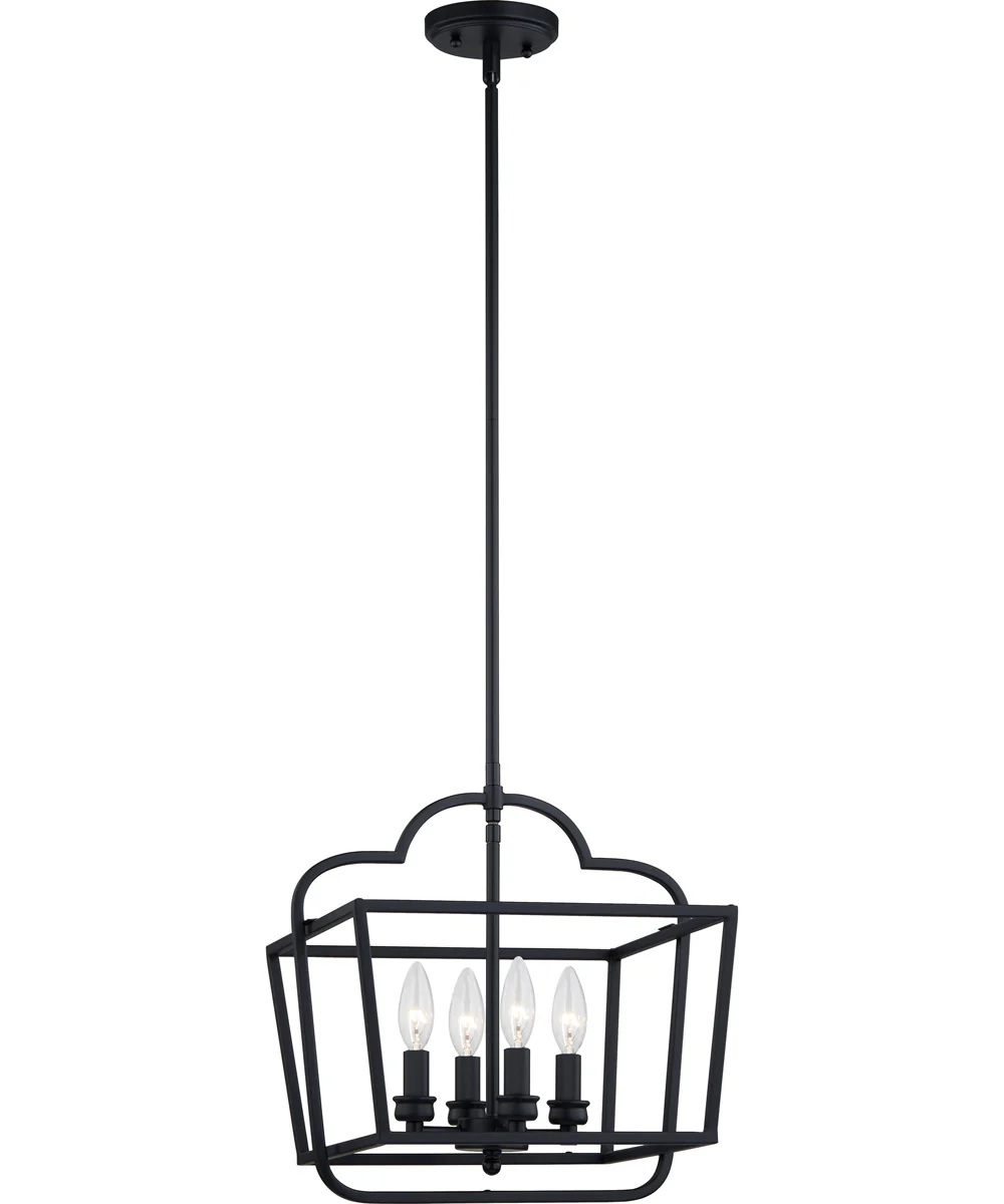 Blanche 4-light Pendant Matte Black - Image 2