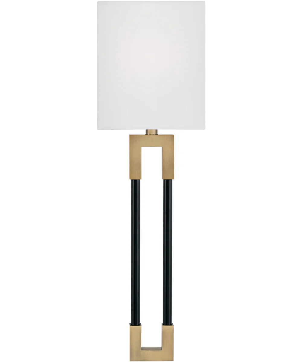 Bleeker 1-Light Sconce Aged Brass and Black - Image 4
