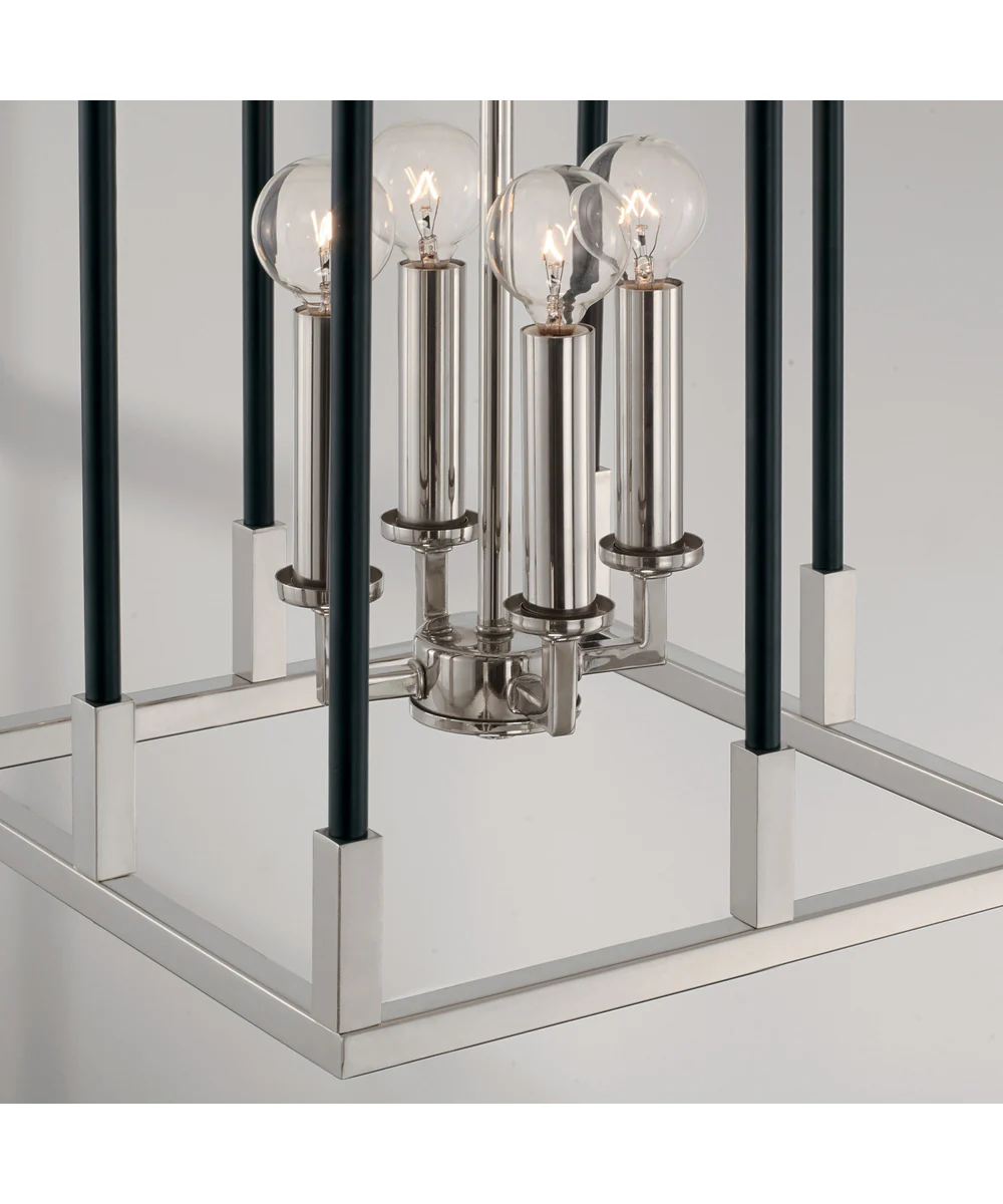 Bleeker 4-Light Foyer Polished Nickel and Black - Image 3