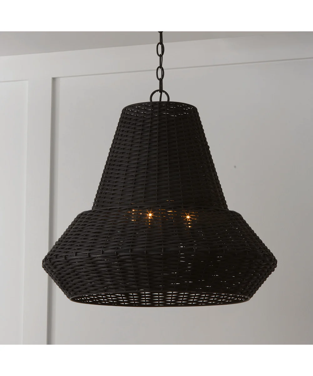 Boca 4-Light Pendant Matte Black - Image 2