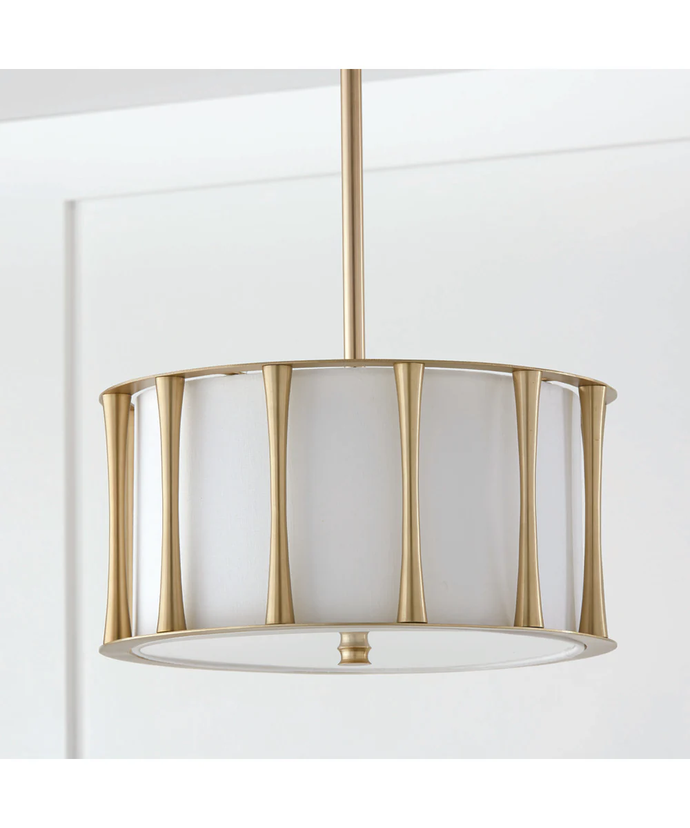 Bodie 3-Light Semi-Flush Matte Brass - Image 2