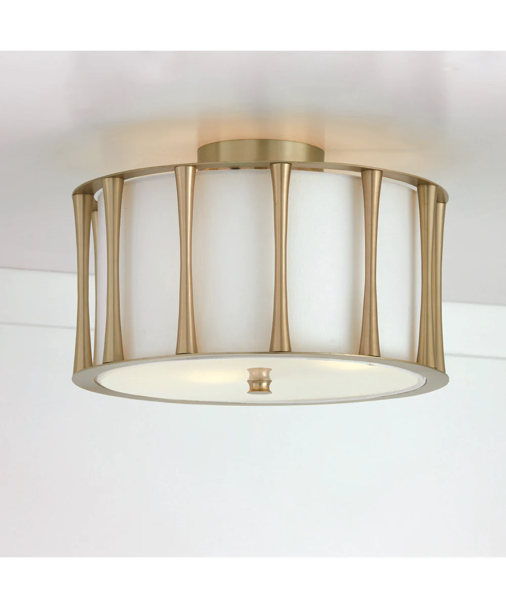 Bodie 3-Light Semi-Flush Matte Brass - Image 3