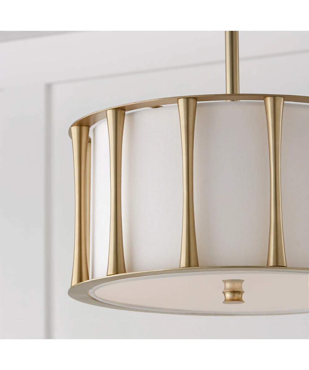 Bodie 3-Light Semi-Flush Matte Brass - Image 4