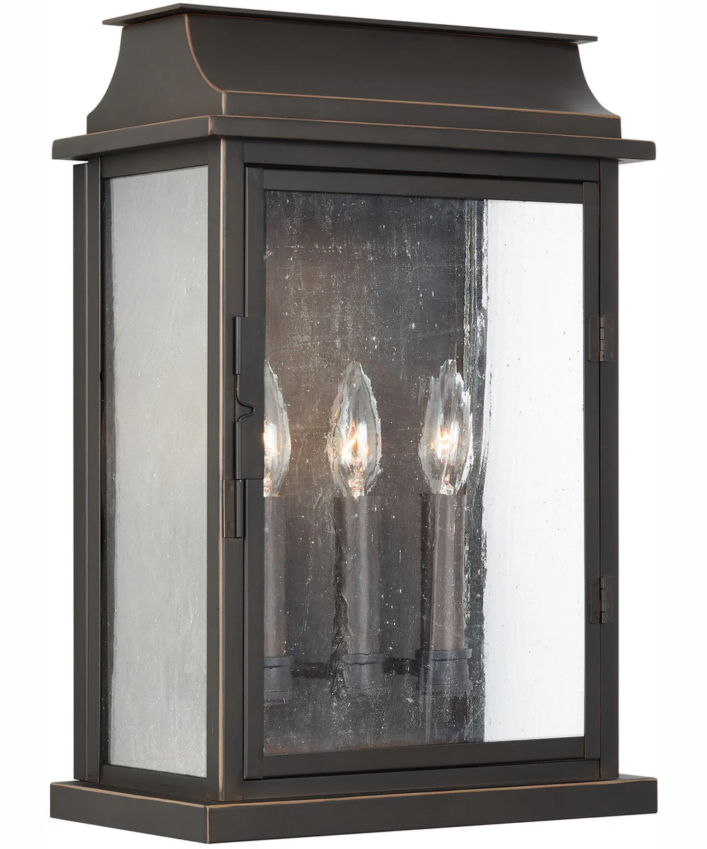 Bolton 3-Light Outdoor Wall-Lantern Rain or Shine - Oiled Bronze - Image 3