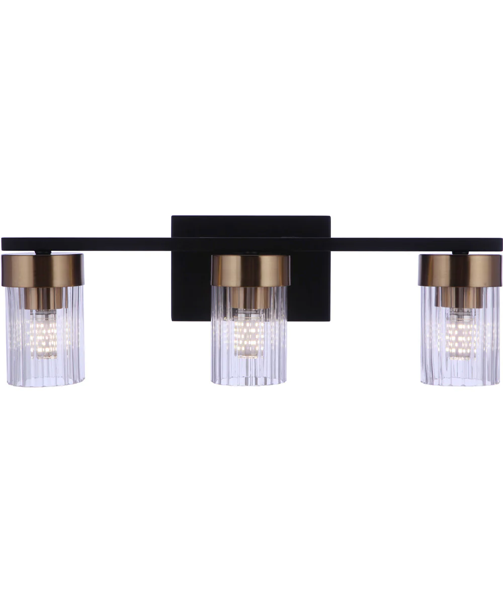 Bond Street 3-Light Lighting Flat Black/Satin Brass - Image 2