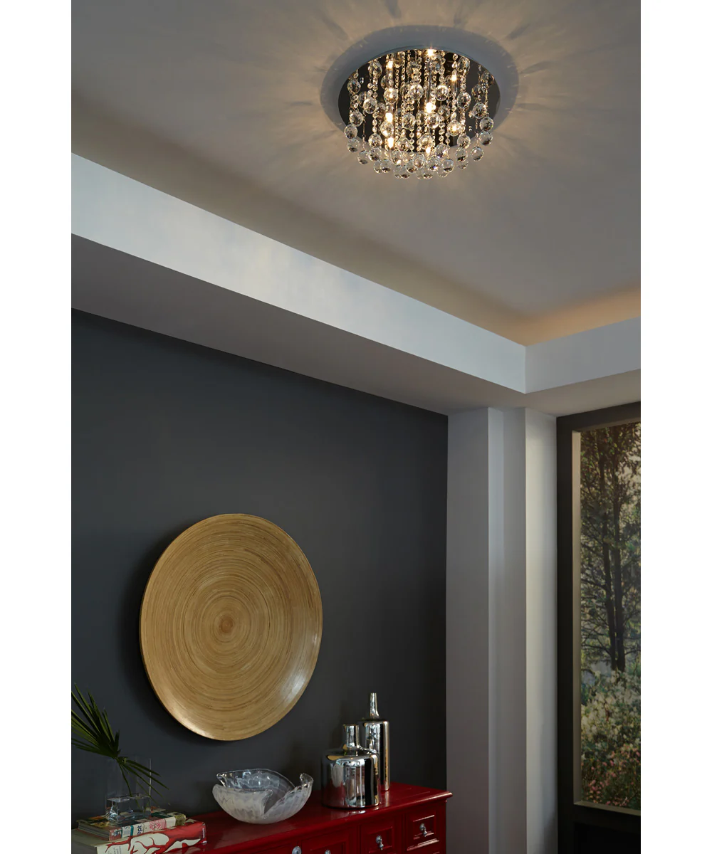 Bordeaux Extra Large 5-light Flush Mount Polished Chrome - Image 5