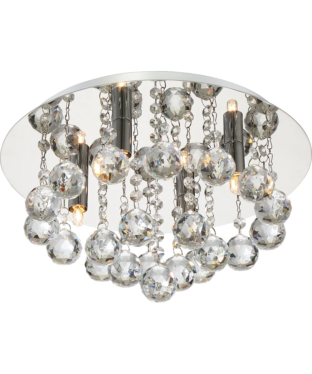 Bordeaux Medium 4-light Flush Mount Polished Chrome - Image 4