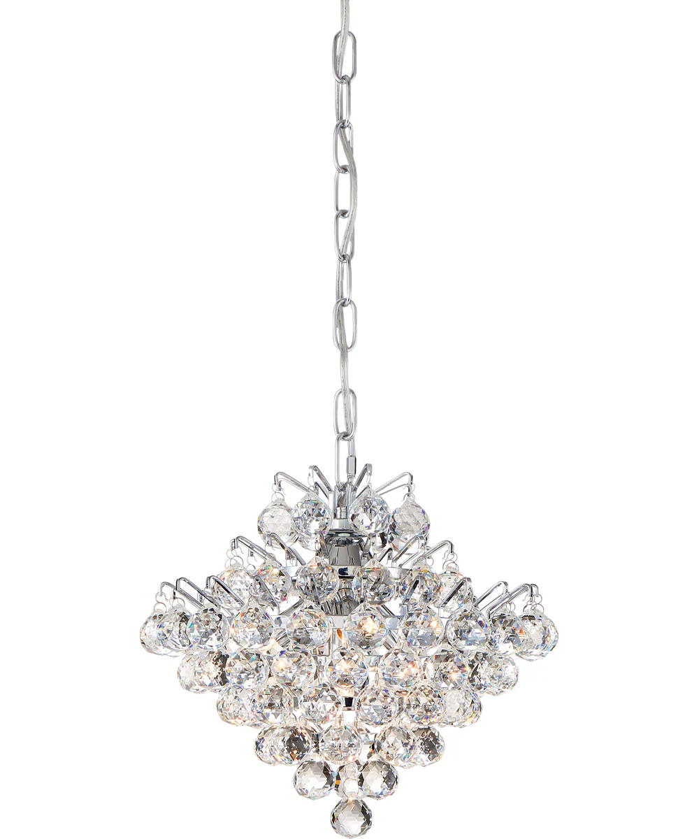 Bordeaux Small 4-light Flush Mount Polished Chrome